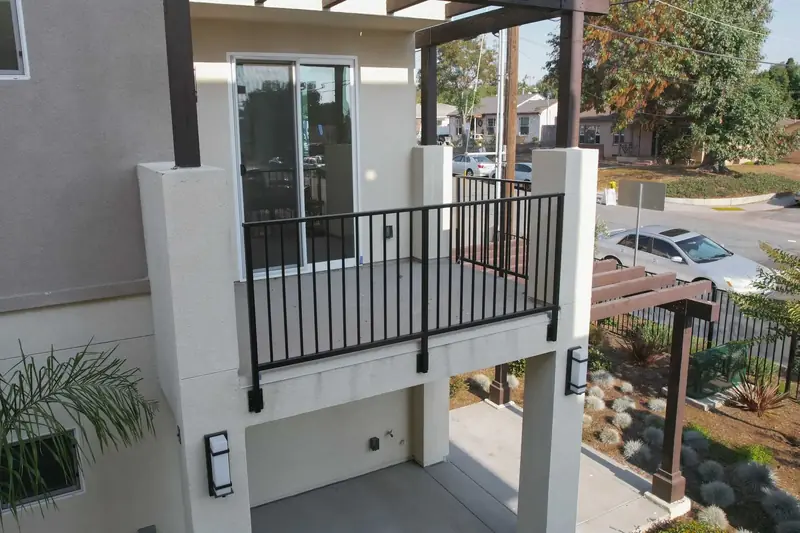 Front porch step handrail installation